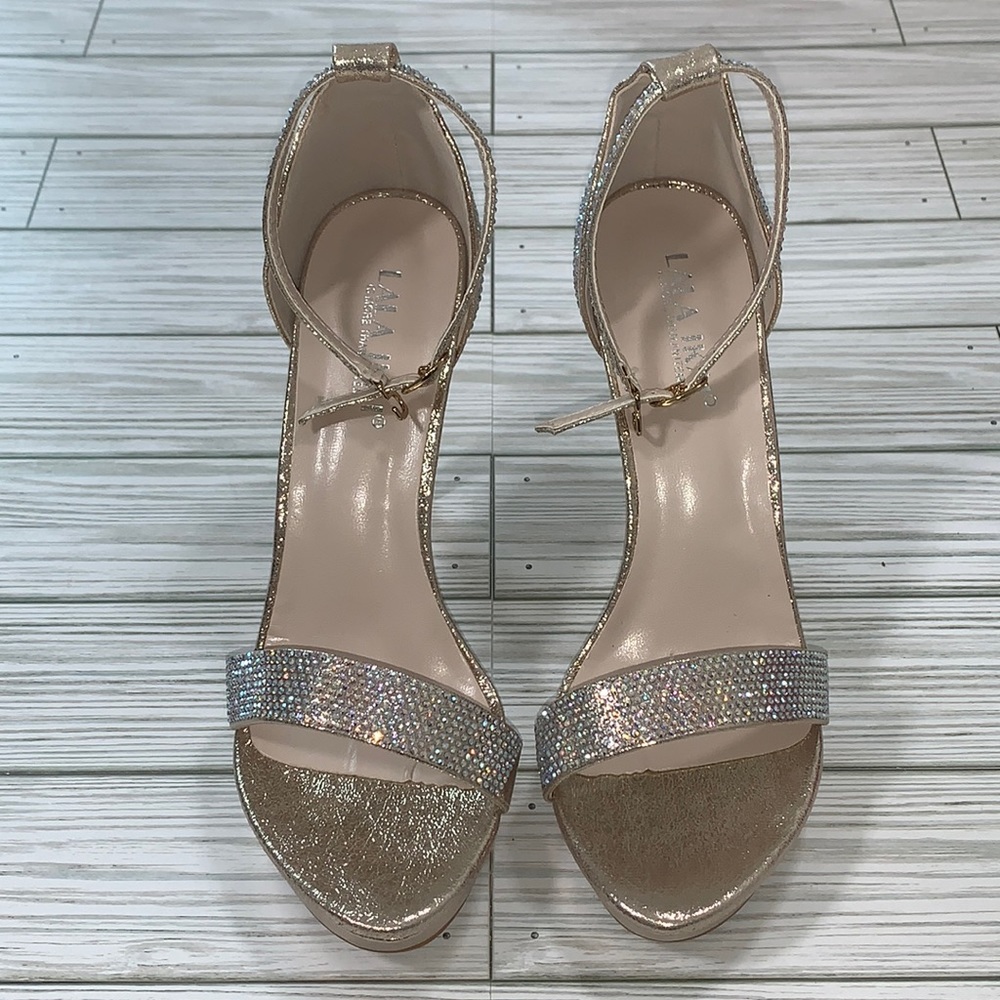 Lala Ikai Rhinestone Strappy High Heel